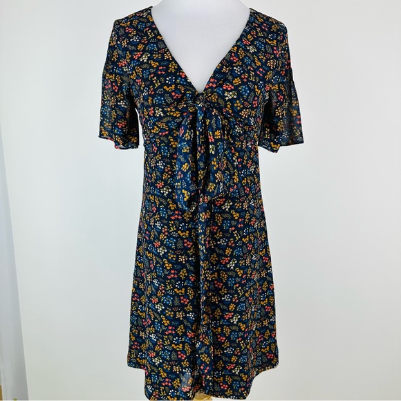 Madewell Crossfront Mini Dress in Garden Party Size 2 - Picture 2 of 14